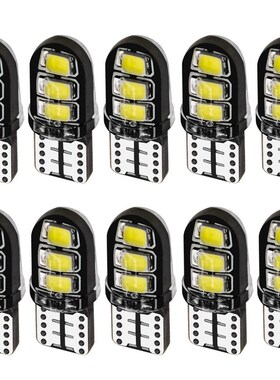 10PCS T10 W5W 6 SMD LED Silica Gel Waterproof Wedge Light 19