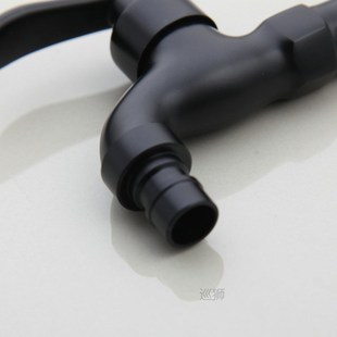 Matte Black Bathroom / Garden Tap Washing Machine Faucet Wal