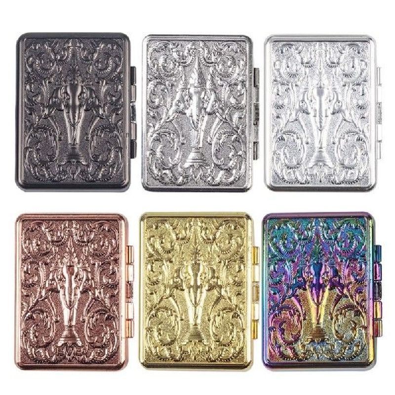 Metal Cigarette Case 14pcs Capacity Cigars Storage Box