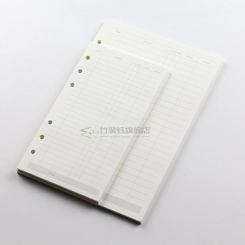 A5 A6 A7 Loose Leaf Notebook Refill Spiral Binder Inner Page