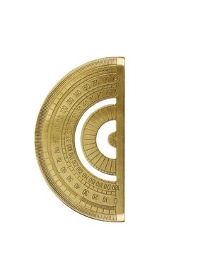 0-180 Degree Brass Copper Protractor Office & School Sup