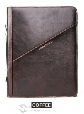 CONTACT'S FAMILY Retro Padfolio Cow Leather Case for iPa
