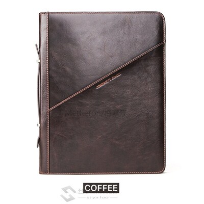 CONTACT'S FAMILY Retro Padfolio Cow Leather Case for iPa