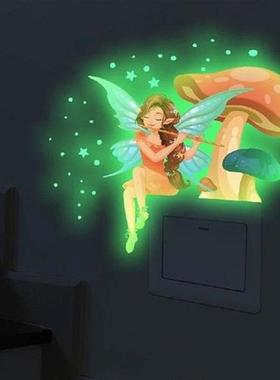 DIY Cartoon Flower Fairy Stickers Kids Rooms Background