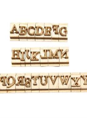 26pcs/kit Capital Letters Gold Brass Times New Roman Stamp