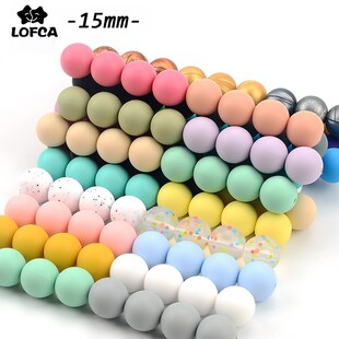 100pieceslot Silicone Beads Baby Teething Beads 15mm Safe F