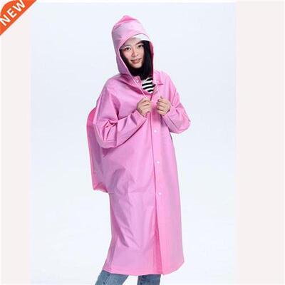 Waterproof Rain Poncho Coat Adult Clear Transparent Camping