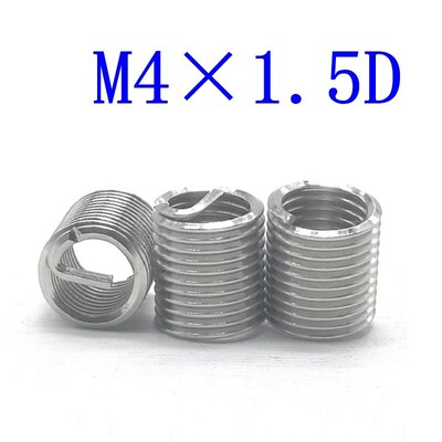 50Pcs M4*1.5D Stainless Steel Coiled Wire Helical Screw Thre