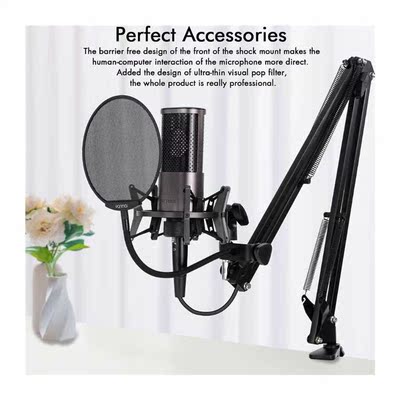 Portable Gaming Microphone Condenser Microphe Compatible wit