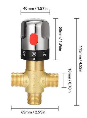 Adjustable Thermostatic Mixer Valve Brass Water Mixer Hot/Co