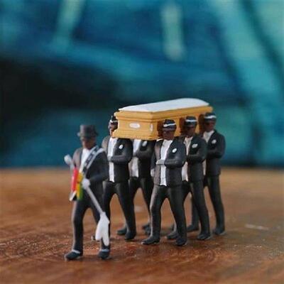 Cosplay Ghana Dancing Pallbearers Coffin Dance Figure