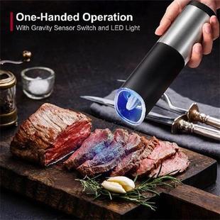 Electric Pepper Grinder Battery Operated Mill with LED
