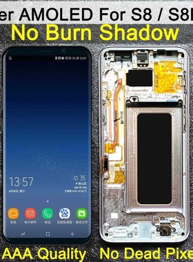 AAA ORIGINAL SPER AMOLED S8 LCD with frame for SAMSNG Galaxy
