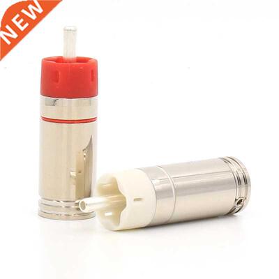 4pcs BulletPlug Silver Plated Tellurium Copper RCA Plugs co