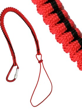 Safety Bungee Tether Tool Lanyard With Carabiner Hook 8kg Ca