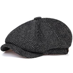 Fashion Wool Newsboy Caps Mens Herringbone Flat Caps Women M