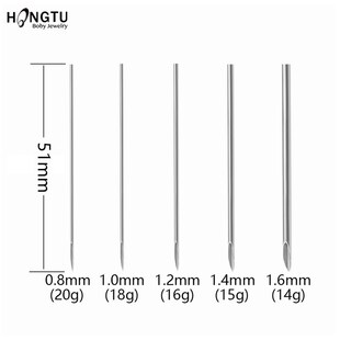 5pcs/lot Steel Needle Piercing Tattoo Needles Lot Nose Lip