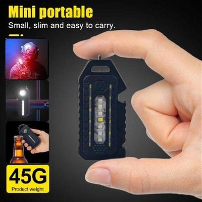 Mini Flashlight Red Blue Flashing Police Shoulder Light USB