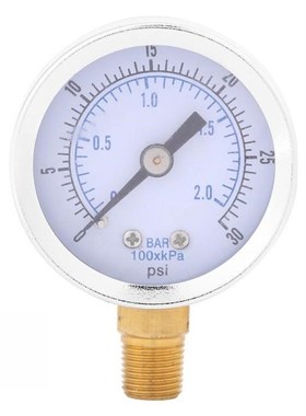 Vacuum Manometer 0-30psi 0-2bar Mini Dial Water Oil Compress