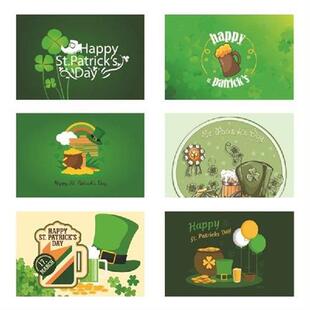 30Pcs St Patricks Day Greeting Blessing Card Irish