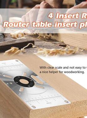 KKMOON Router Table Insert Plate Aluminum Trimming Machine E