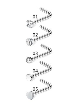 21Pcs/1Bag Nose Stud Piercing Earring Nose Ring Prong  Nose