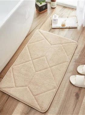 1pcs Memory Foam Foot Mat Absorbent Floor Mat Coral Fleece