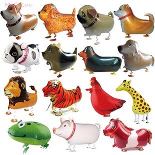 Walking Animal HELIUM Balloon Dog Monkey Lion Dinosaur Tiger