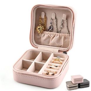 Mini Portable Jewelry Ring Bracelet Box Cabinet Organizer