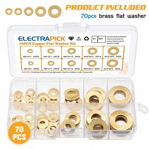 Dropship Electrapick 70pcs M5 M6 M8 M10 M12 Solid Brass Copp