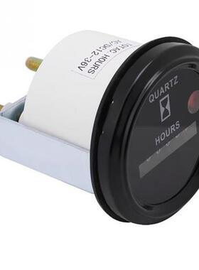 DC 12-36V Accurate Round Quartz Hour Meter Timer Gauge Teste