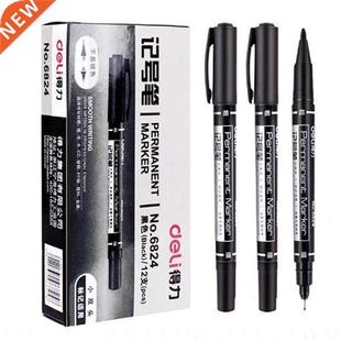 9pcs/Set Twin Tip Permanent Markers, Black, Red,Blue Ink, 0