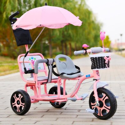 Twin Stroller Baby Carts Child Double Tricycles Baby Bicycle