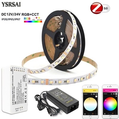 Zigbee 3.0 LED Light Strip 5M 12V/24V 5in1 RGBCCT 5050 Smart