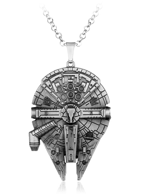 Movie Jewelry Necklace Millennium Falcon Darth Vader Metal A