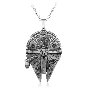 Movie Jewelry Necklace Millennium Falcon Darth Vader Metal A