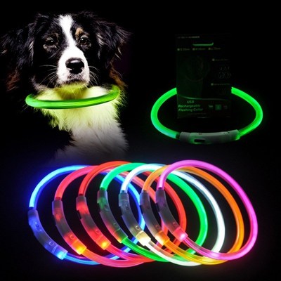 LED USB Chargeable Dog Collar Luminous Dog Collar Night Dog
