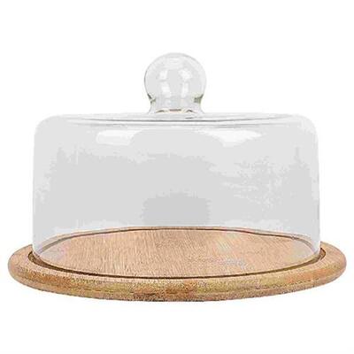 Food Glass Dome Serving Tray Round Cake Display Cover