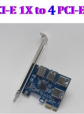 PCIe 1 to 4 PCI-Express 16X slots Riser Card PCI-E 1X to Ext