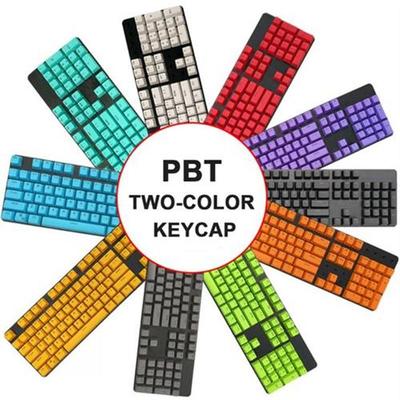 Mechanical Keyboard Keycaps PBT Ergonomic 104 Keys Transpare