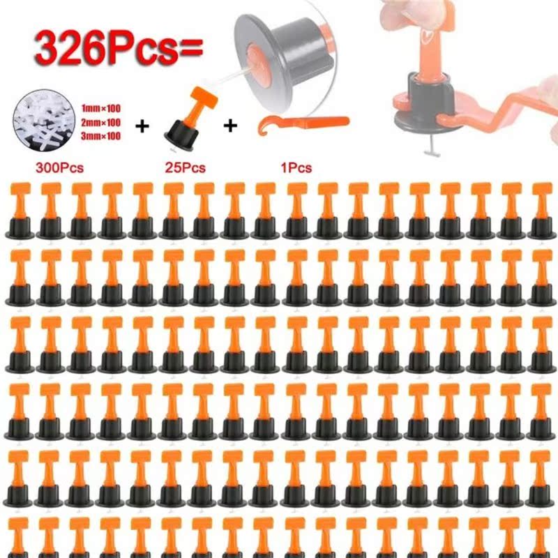 326pcs Alignment Tile Leveling Wedges Tile Spacers System Fl