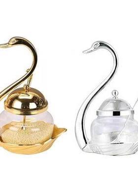 alloy Condiment Pot Seasoning Container Spice Glass Jar Salt