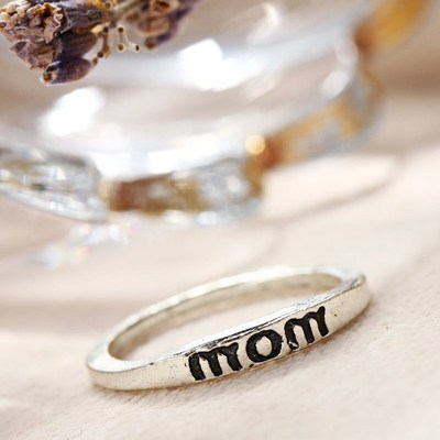 mom Rings Women Jewelry Elegant Gifts Simple Chic M戒指