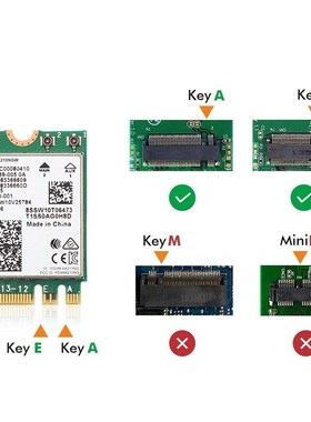Dual Band WI FI 6E AX210 M.2 NGFF 2400Mbps Wireless Card AX