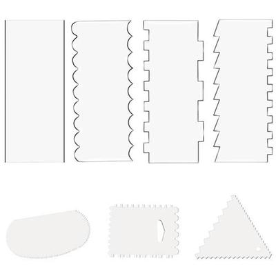 7PCS Acrylic Cake Baking Spatula Baking Cake Tool Bakery