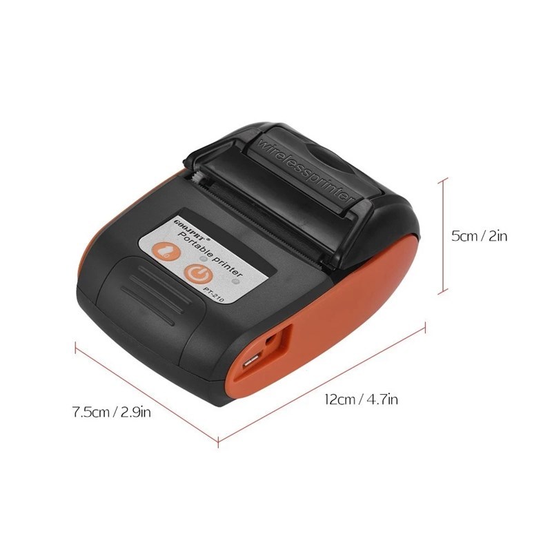 GOOJPRT PT-210 Portable Thermal Printer Handheld 58mm Receip
