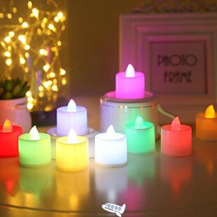 12Pcs Battery Operated LED Tea Lights Candles Creative Multi