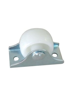 10 Pcs White Rail Fixed Casters Cart Orientation Casters One