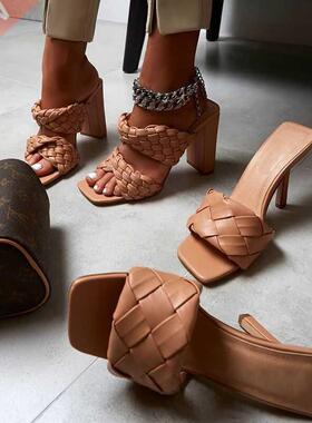 2020summer heels shoes women high heel sandals女高跟凉鞋大码