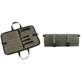 Knife Bag(4 Slots), Chef Knife Case Waxed Canvas Roll